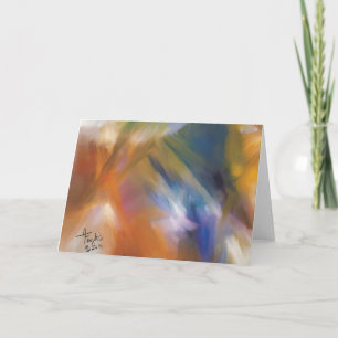 Cartão Turning a New Leaf Abstract Art Greeting Card