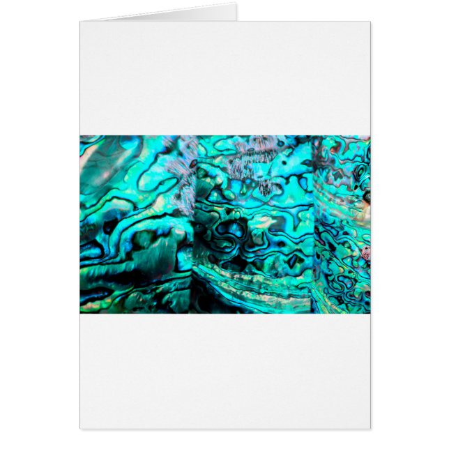 Cartão Turquesa abalone em pausa (Frente)