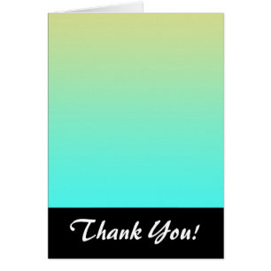 Cartão Turquesa de Fundo Gradiente de Pastel Amarelo