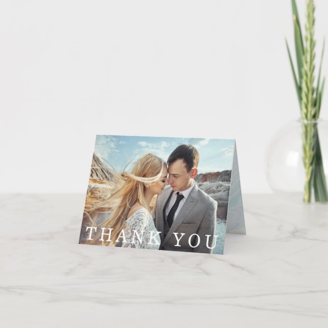 Cartão Turquesa e Dourada Casamento de Geode Marble Obrig (Frente)