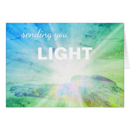 Cartão *~* Turquesa e energia de cura verde enviando luz