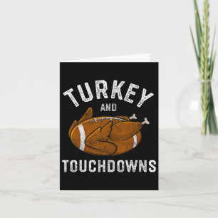 Cartão Turquia e touchdowns de futebol