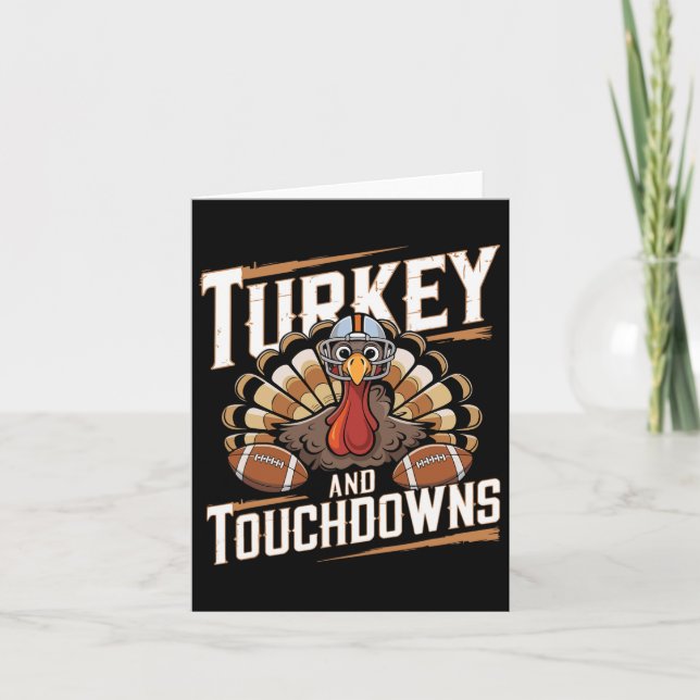 Cartão Turquia E Touchdowns Graças À Pegada Americana (Frente)