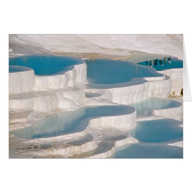 Cartão Turquia, Pamukkale Castelo de Algodão). (Frente Horizontal)