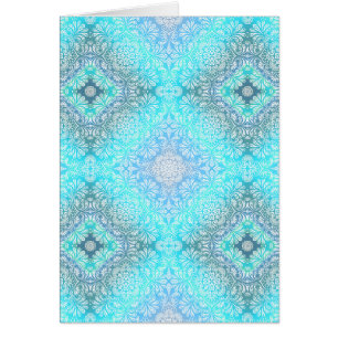 Cartão Turquoise Lace Mandala