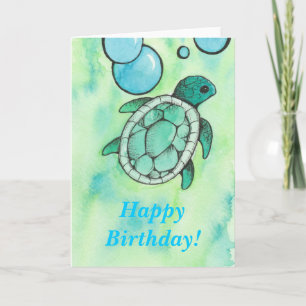 Cartão Turtle Birthday