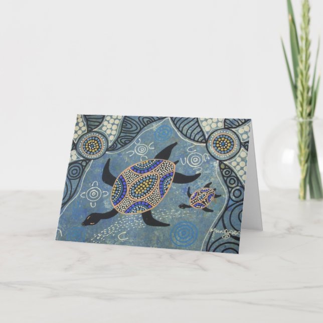 Cartão Turtle Dreaming (Frente)
