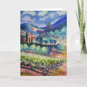 Cartão Tuscany in Blues ~ Watercolor Greeting