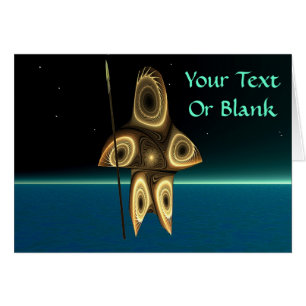 Cartão Tuvaaq - Caçador de Inuit Fractal