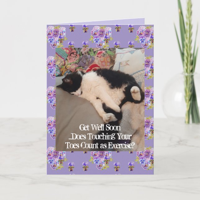 Cartão Tuxedo Cat Engraçado Pensando Que Você Tocando O C (Frente)