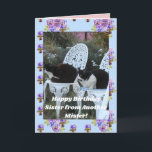 Cartão Tuxedo Cat Funny Birthday Irmã Mister Cats Card<br><div class="desc">Tuxedo Cat Bonita Irmã Engraçada de Outro Senhor Feliz Aniversário Melhor Cartão Amigo. Projetado a partir de uma das minhas fotos originais,  um imperativo para todos os amantes de gatos!</div>