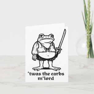 Cartão Twas The Carbs Mlord Engraçado Memória Medieval Do