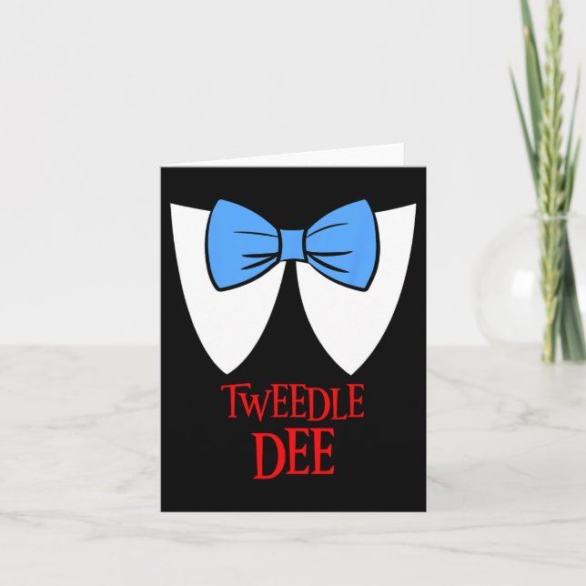 Cartão Tweedle Dee Costume Halloween Fairytale (Frente)