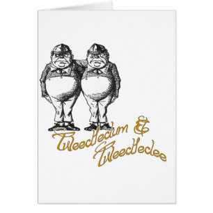 Cartão Tweedledum & Tweedledee