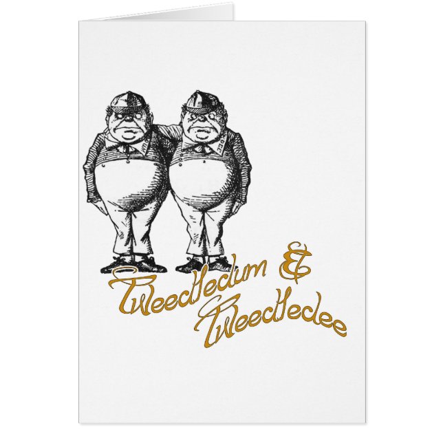 Cartão Tweedledum & Tweedledee (Frente)
