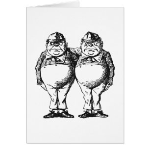 Cartão Tweedledum & Tweedledee
