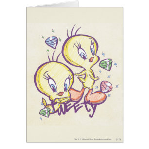 Cartão Tweety com Gems