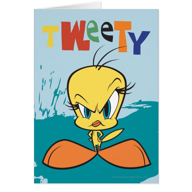 Cartão TWEETY™ com raiva (Frente)