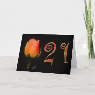 Cartão Twentyfirst feliz vinte e um do aniversário de 21