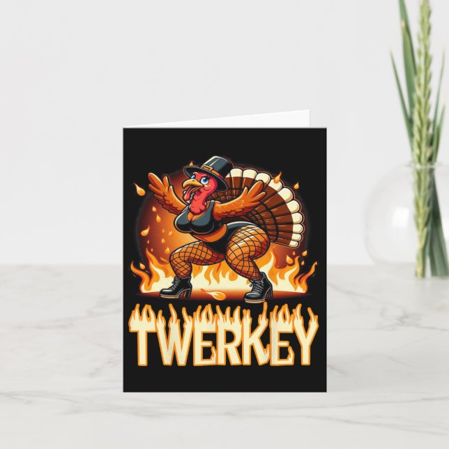 Cartão Twerkey Squad Twerking Engraçado Dançando Obrigado (Frente)