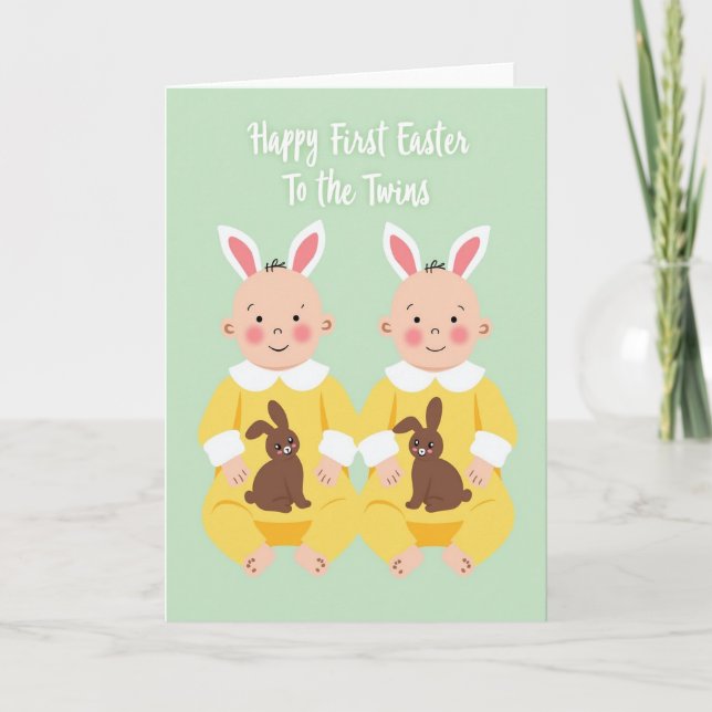 Cartão Twin Babies Celebration Card (Frente)