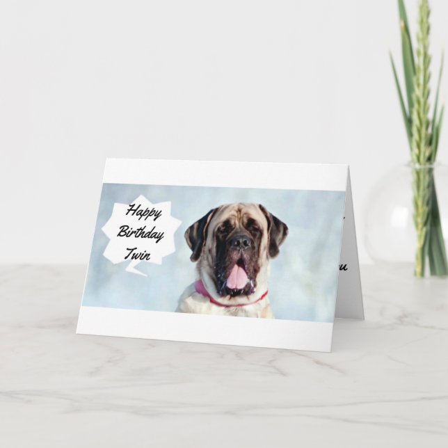 CARTÃO **TWIN** CONGRATULO-ME POR PARTILHAR ANIVERSÁRIOS  (Frente)