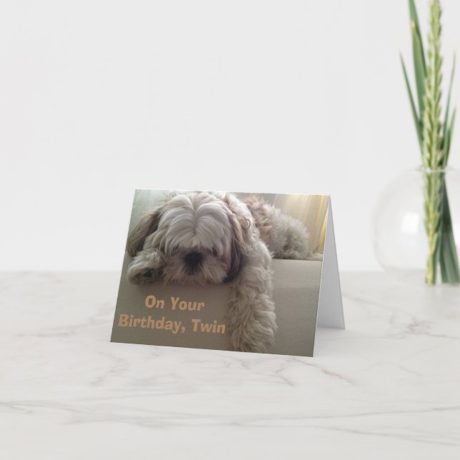 CARTÃO **TWIN** DESEJO DIZER FELIZ ANIVERSÁRIO EM PESSOA (Frente)