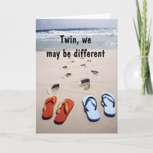 CARTÃO TWIN FLIP-FLOP HUMOR ON YOUR BIRTHDAY