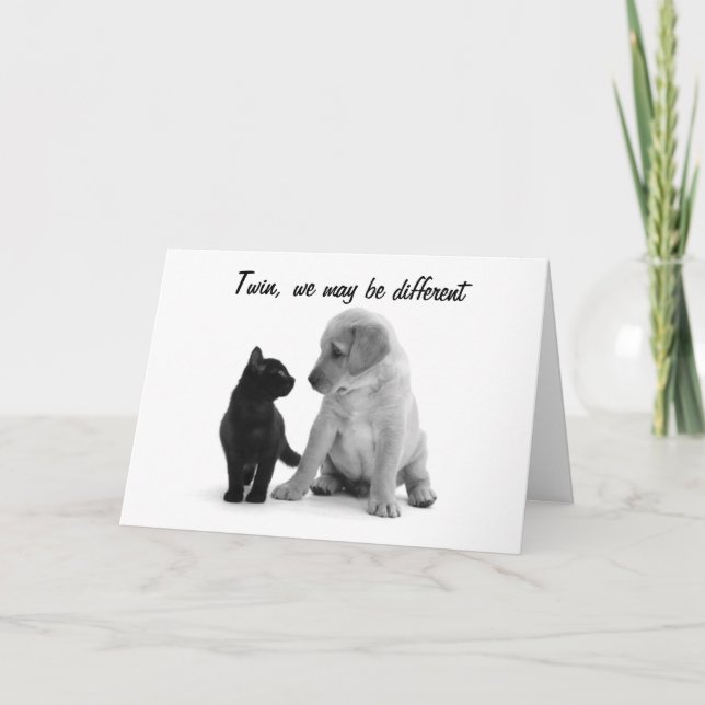 CARTÃO TWIN HUMOR=ANIVERSÁRIO DIVERTIDO PELO MEU TWIN (Frente)