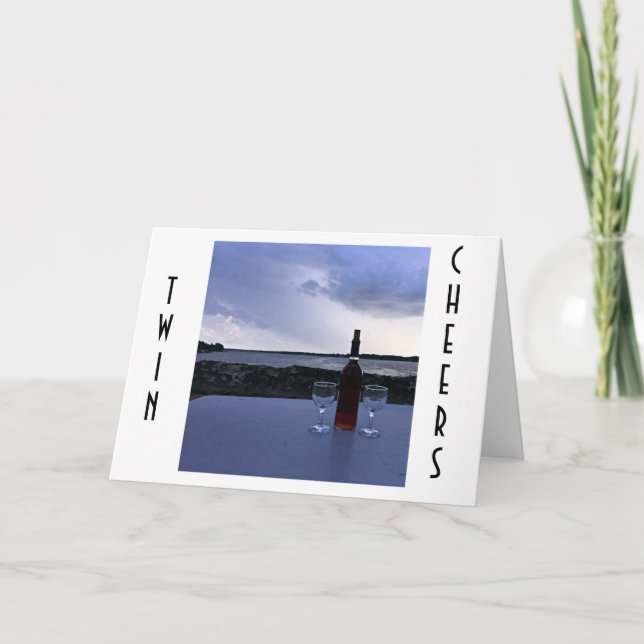 CARTÃO **TWIN** SEU ANIVERSÁRIO É UM DIA PARA "FESTA" (Frente)