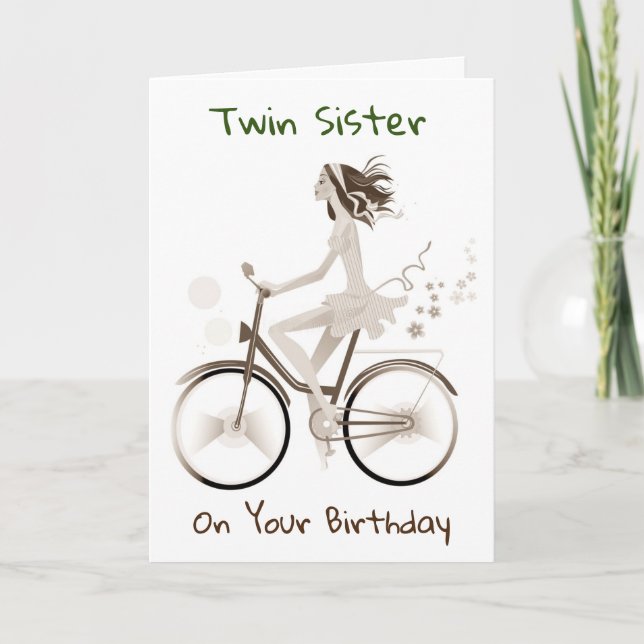 CARTÃO **TWIN SISTER** ENJOY YOUR BIRTHDAY CARD (Frente)