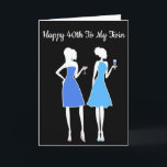 CARTÃO *****TWIN**** VOCÊ PARECE FANTÁSTICO **** 40****<br><div class="desc">diga isso ao seu ****TWIN IDÊNTICO**** E COLOQUE UM SORRISO ENORME NA CARA "DELA" COM CERTEZA:) *****TWIN*** VOCÊ PARECE FANTÁSTICO EM ***40*** E LEMBRE-SE DE QUE PODE MUDAR A "IDADE" EM "SEGUNDOS" OU AS PALGUMEUS DAS MINHAS CARTAS AS OUTRAS 8 LOJAS:) OBRIGADOS POR PASSAR!!!!!!</div>