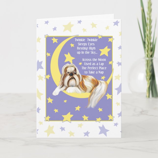 Cartão Twinkle Shih Tzu (Frente)