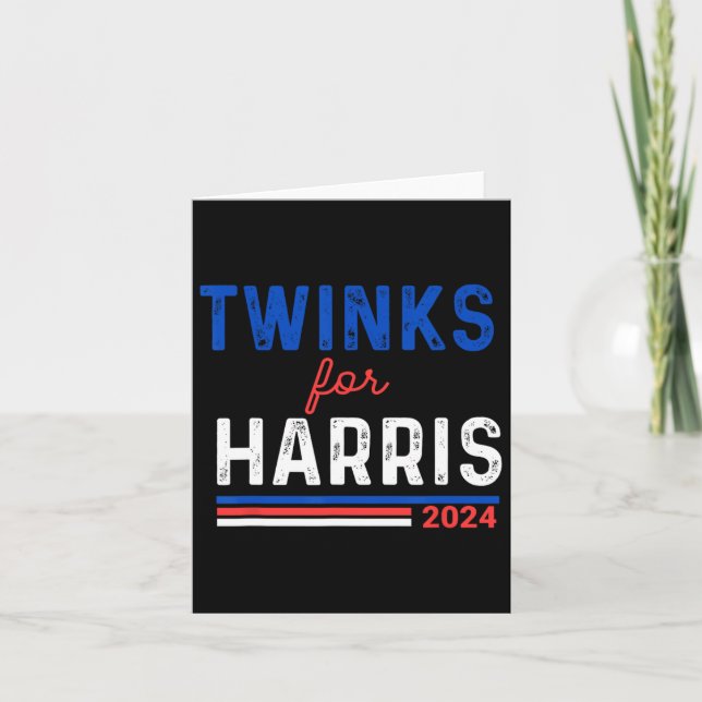 Cartão Twinks Para Kamala Harris (Frente)
