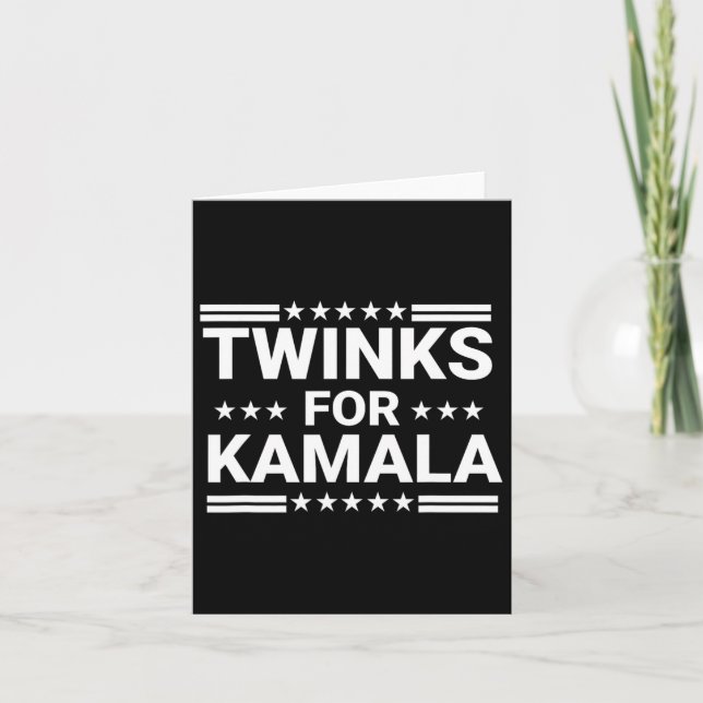 Cartão Twinks Para Kamala Harris 1 (Frente)