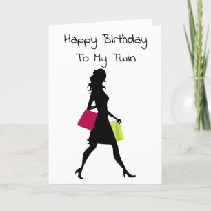 CARTÃO **TWIN'S** BIRTHDAY WISHES TO TALENTED SHOPPER