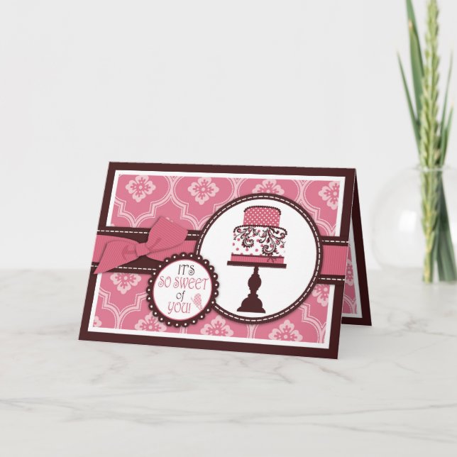 Cartão TY de Bolo Doce (Frente)