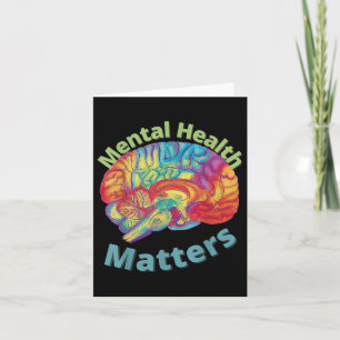 Cartão Tye Dye Mental Health S Human Brain Illness Awaren