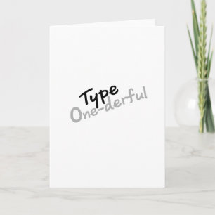 Cartão Type One-derful Diabetes T1D Diabetes Awareness