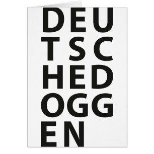 Cartão Typo: Deutsche Dogge