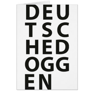 Cartão Typo: Deutsche Dogge