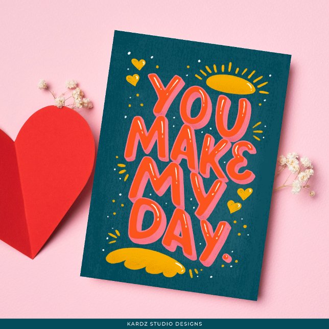 Cartão  Typography Quote Love Valentine Card (Front of folded card is shown in 4 x 5.6 size, add your text to the inside, and choose.)