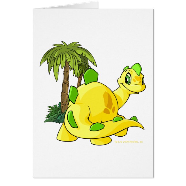 Cartão Tyrannian Chomby amarelo que olha (Frente)