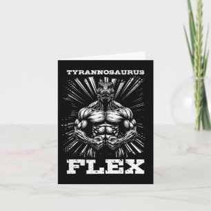 Cartão Tyrannosaurus Flex Resistence Gym Funny Bodybuildi