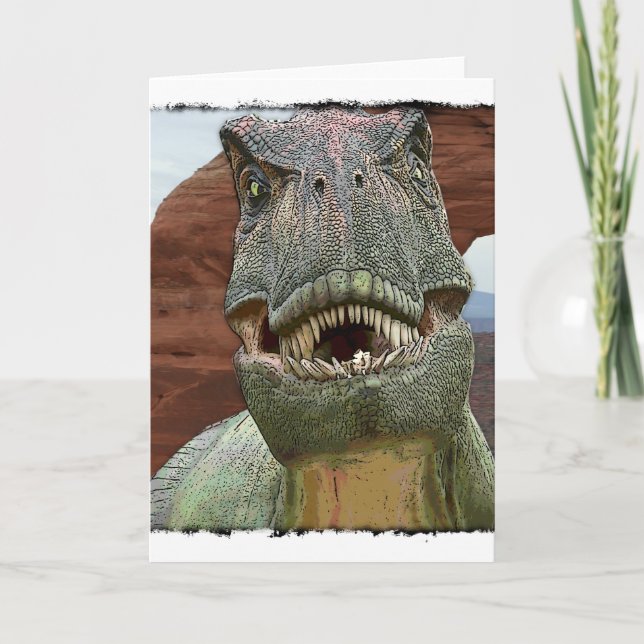 Cartão Tyrannosaurus Rex Dinosaur (Frente)