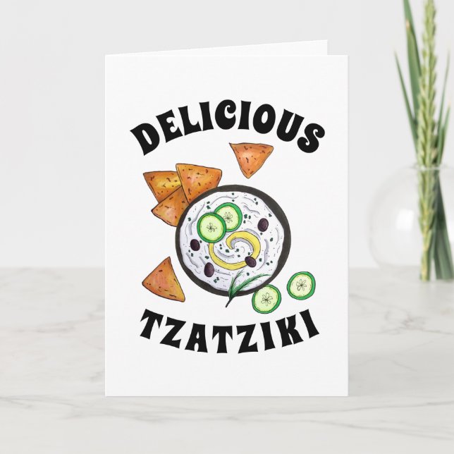 Cartão Tzatziki Grécia Meze Dip Comida Mediterrâneo (Frente)
