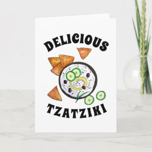 Cartão Tzatziki Grécia Meze Dip Comida Mediterrâneo