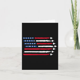 Cartão U.A., American Flag Fighter Jets Patriotic Usa 4th