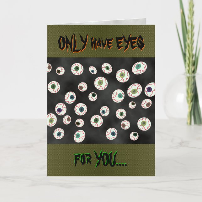 Cartão U Escolher Cor/ Balão de Olhos Flutuante Personali (Frente)