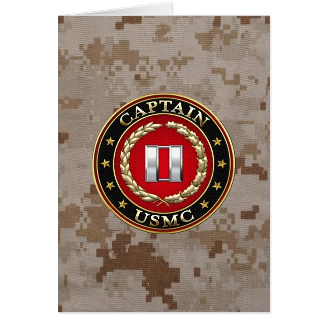 Cartão U.S. Fuzileiros navais: Captain (capitão) do USMC (Frente)
